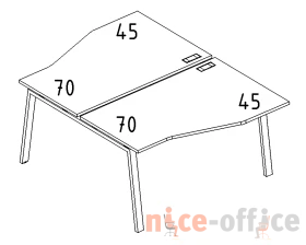 Рабочая станция столы Техно (2х140) каркас TRE A4.PRO images