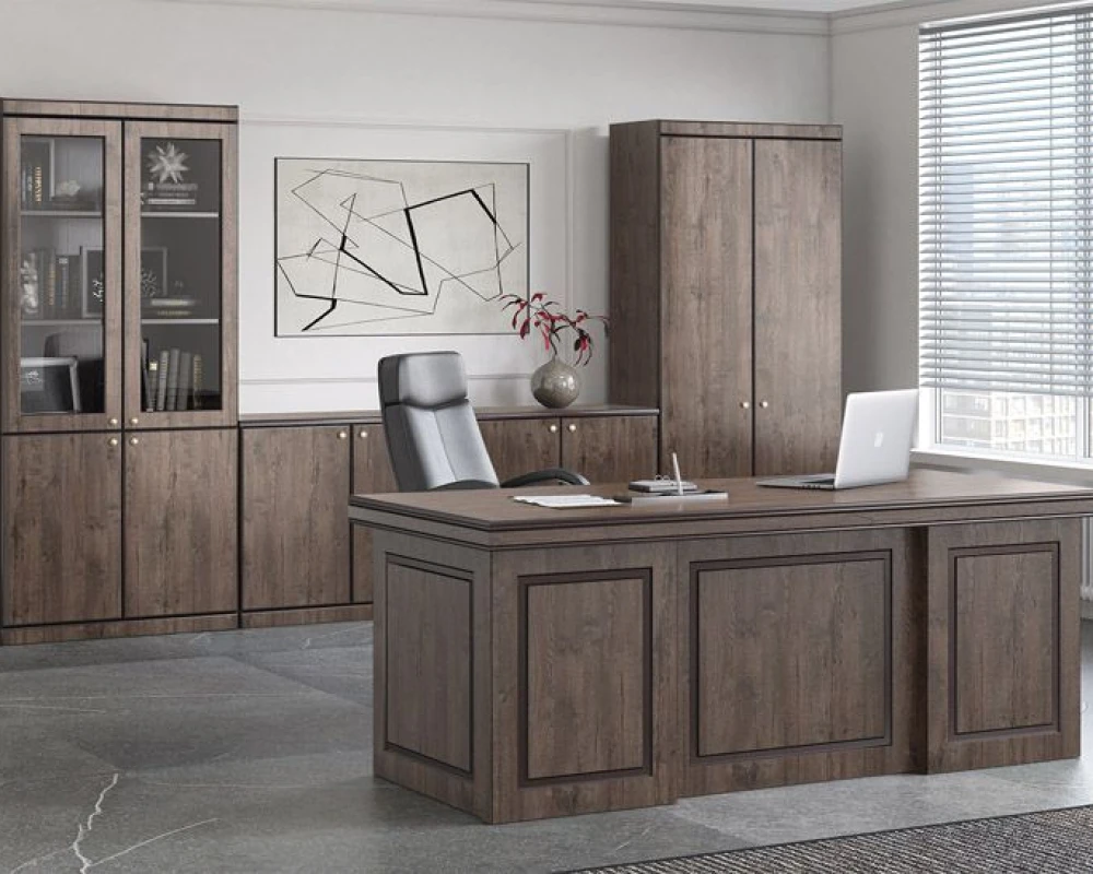 Кабинет руководителя Берн / Bern Дуб апрельский; Дуб атланта; Темный орех