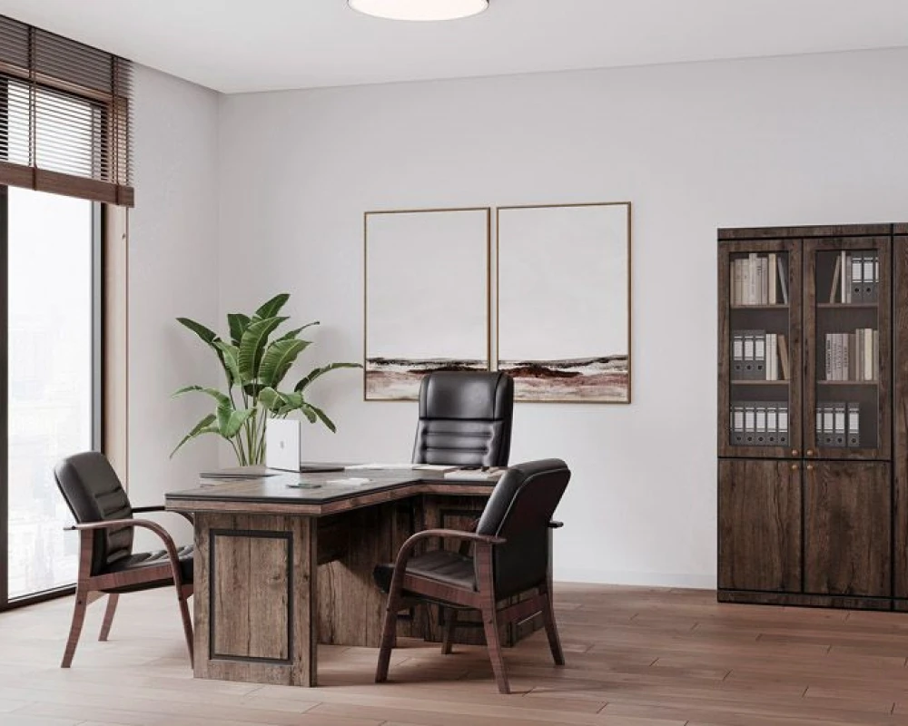 Кабинет руководителя Берн / Bern Дуб апрельский; Дуб атланта; Темный орех