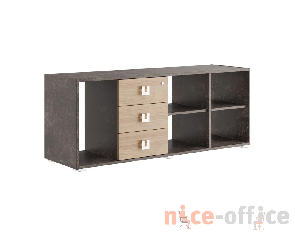 Креденция 150x45x60 Солид Б / Solid B Вяз/Бетон темный