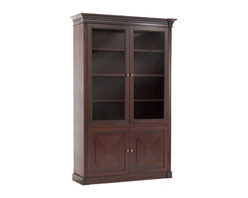 Шкаф для бумаг комб. двери L147 147x50x234 Doge Орех танганьика