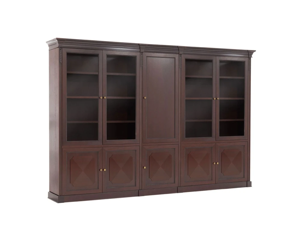 Шкаф комб.2 и дер. двери L347 347x50x234 Doge Орех танганьика