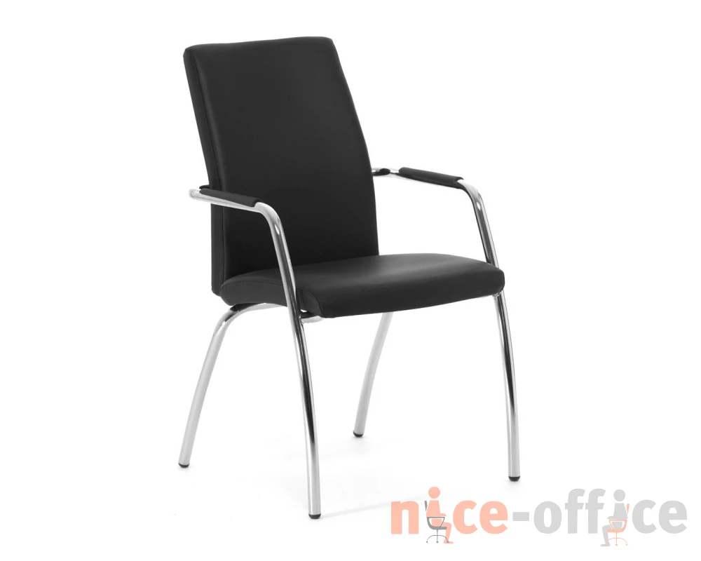 Кресло Well Seat на опорах Экокожа, Черный