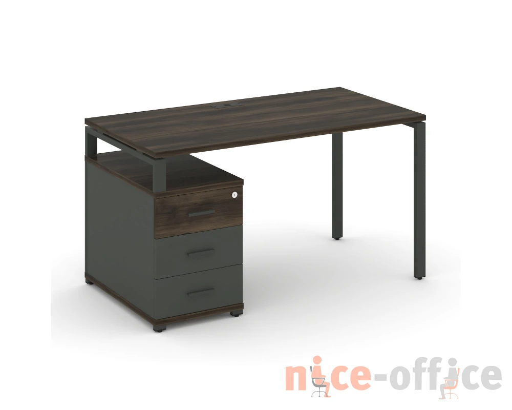 Стол письменный с 1 опорной тумбой CN.SP-302 W 1180/1546x720x750 Концепт / Concept