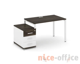 Стол письменный с 1 опорной тумбой CN.SP-302 W 1180/1546x720x750 Концепт / Concept images