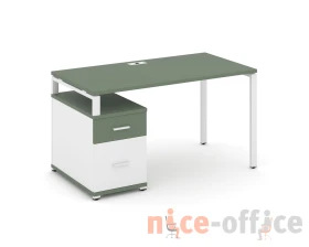 Стол письменный с 1 опорной тумбой CN.SP-308 W 1580/1946x720x750 Концепт / Concept images