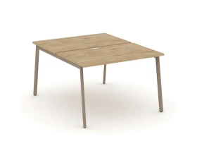 Рабочая станция на 2 места с вырезом на плоскоовальной трубе 118x150x75 Эстетика / Estetica images