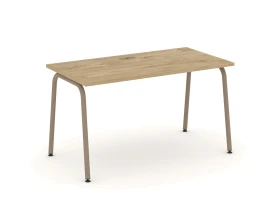 Стол рабочий с лючком на круглой трубе 138x73x75 Эстетика / Estetica images