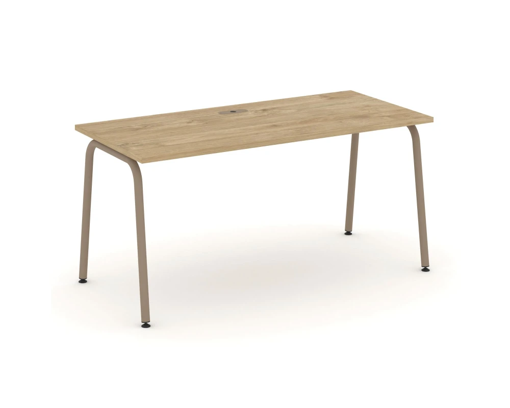 Стол рабочий с лючком на круглой трубе 158x73x75 Эстетика / Estetica