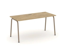 Стол рабочий с лючком на круглой трубе 158x73x75 Эстетика / Estetica images