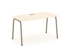 Стол рабочий с лючком на круглой трубе 138x73x75 Эстетика / Estetica images