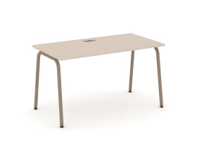 Стол рабочий с лючком на круглой трубе 138x73x75 Эстетика / Estetica images