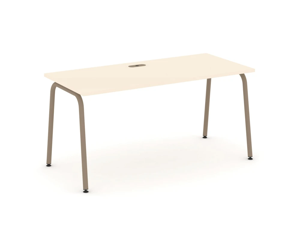 Стол рабочий с лючком на круглой трубе 158x73x75 Эстетика / Estetica