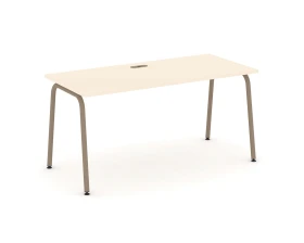 Стол рабочий с лючком на круглой трубе 158x73x75 Эстетика / Estetica images