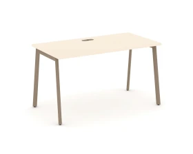 Стол рабочий с лючком на плоскоовальной трубе 138x73x75 Эстетика / Estetica images