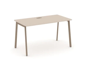 Стол рабочий с лючком на плоскоовальной трубе 138x73x75 Эстетика / Estetica images