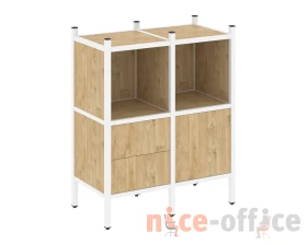 Прямой стеллаж L-02 862x446x1047 Лофт / Loft images