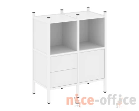 Прямой стеллаж L-02 862x446x1047 Лофт / Loft images