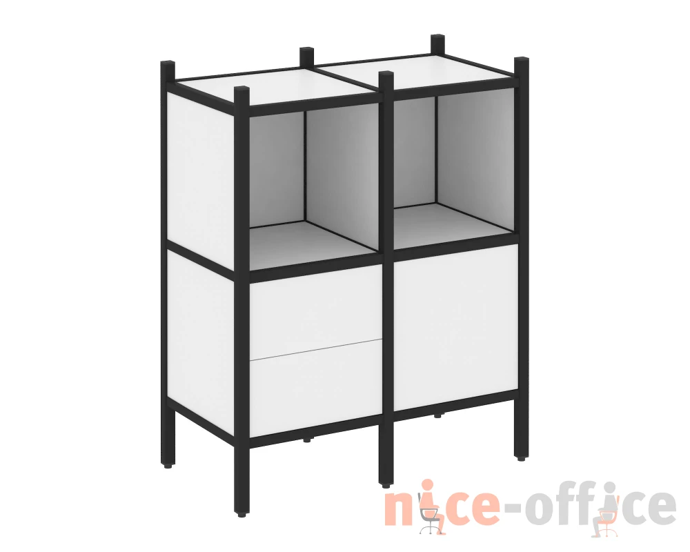 Прямой стеллаж L-02 862x446x1047 Лофт / Loft