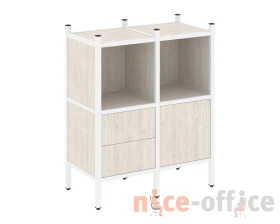 Прямой стеллаж L-02 862x446x1047 Лофт / Loft images