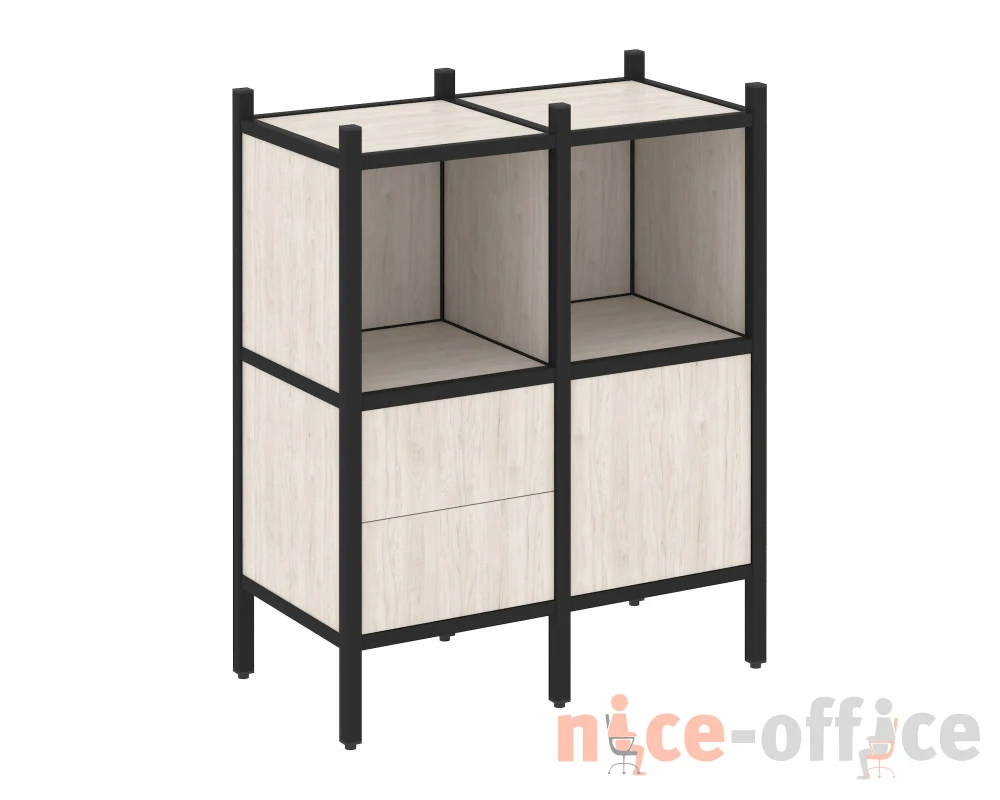 Прямой стеллаж L-02 862x446x1047 Лофт / Loft