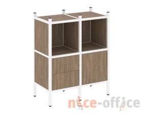Прямой стеллаж L-02 862x446x1047 Лофт / Loft images