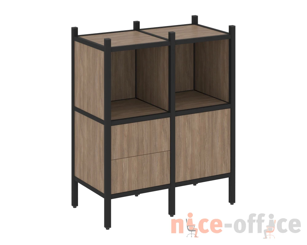 Прямой стеллаж L-02 862x446x1047 Лофт / Loft
