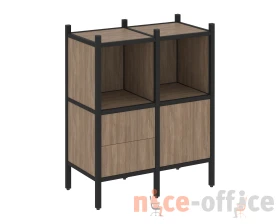 Прямой стеллаж L-02 862x446x1047 Лофт / Loft images