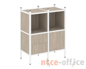 Прямой стеллаж L-02 862x446x1047 Лофт / Loft images