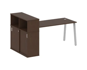Стол письменный на А-образном м/к с опорным шкафом-купе 201x112x109,8 Метал Систем / Metal System images