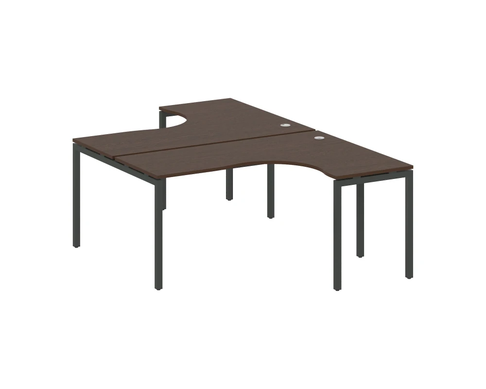 Рабочая станция криволинейная на П-образном м/к 1600x2435x750 Метал Систем Куатро 4х4 / Metal System Quattro 4x4