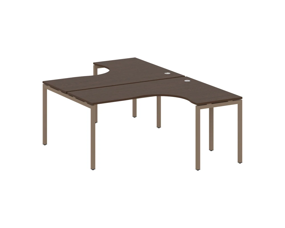 Рабочая станция криволинейная на П-образном м/к 1600x2435x750 Метал Систем Куатро 4х4 / Metal System Quattro 4x4