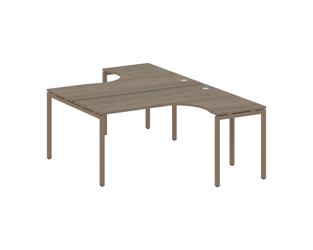 Рабочая станция криволинейная на П-образном м/к 1600x2435x750 Метал Систем Куатро 4х4 / Metal System Quattro 4x4