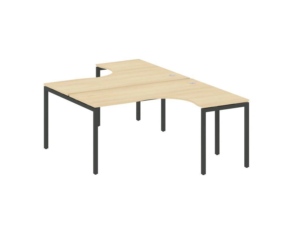 Рабочая станция криволинейная на П-образном м/к 1600x2435x750 Метал Систем Куатро 4х4 / Metal System Quattro 4x4