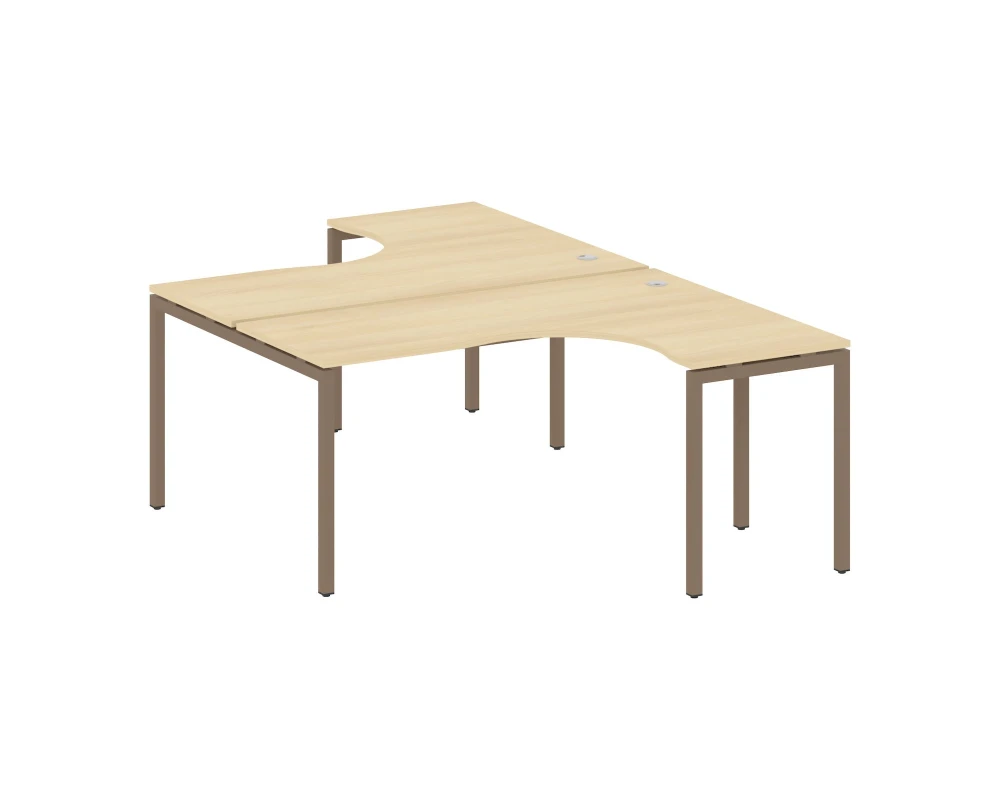 Рабочая станция криволинейная на П-образном м/к 1600x2435x750 Метал Систем Куатро 4х4 / Metal System Quattro 4x4