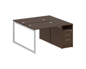 Рабочая станция с тумбой на О-образном м/к 1412x1475x750 Метал Систем Куатро 4х4 / Metal System Quattro 4x4 images