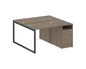 Рабочая станция с тумбой на О-образном м/к 1412x1475x750 Метал Систем Куатро 4х4 / Metal System Quattro 4x4 images