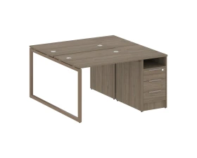 Рабочая станция с тумбой на О-образном м/к 1412x1475x750 Метал Систем Куатро 4х4 / Metal System Quattro 4x4 images