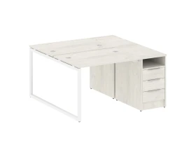 Рабочая станция с тумбой на О-образном м/к 1412x1475x750 Метал Систем Куатро 4х4 / Metal System Quattro 4x4 images