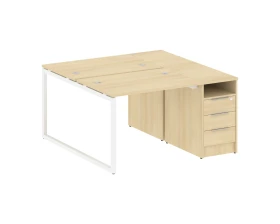 Рабочая станция с тумбой на О-образном м/к 1412x1475x750 Метал Систем Куатро 4х4 / Metal System Quattro 4x4 images