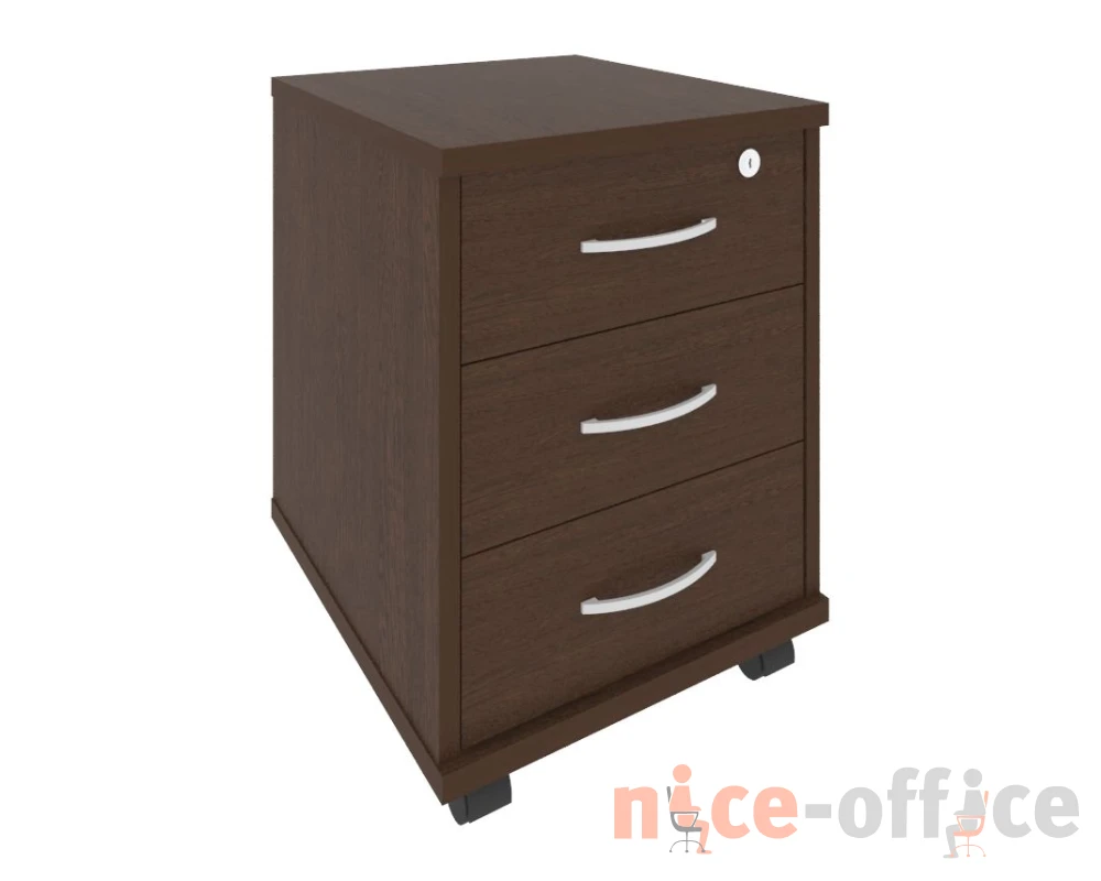 Тумба подкатная 3 ящика с замком Рива / Riva