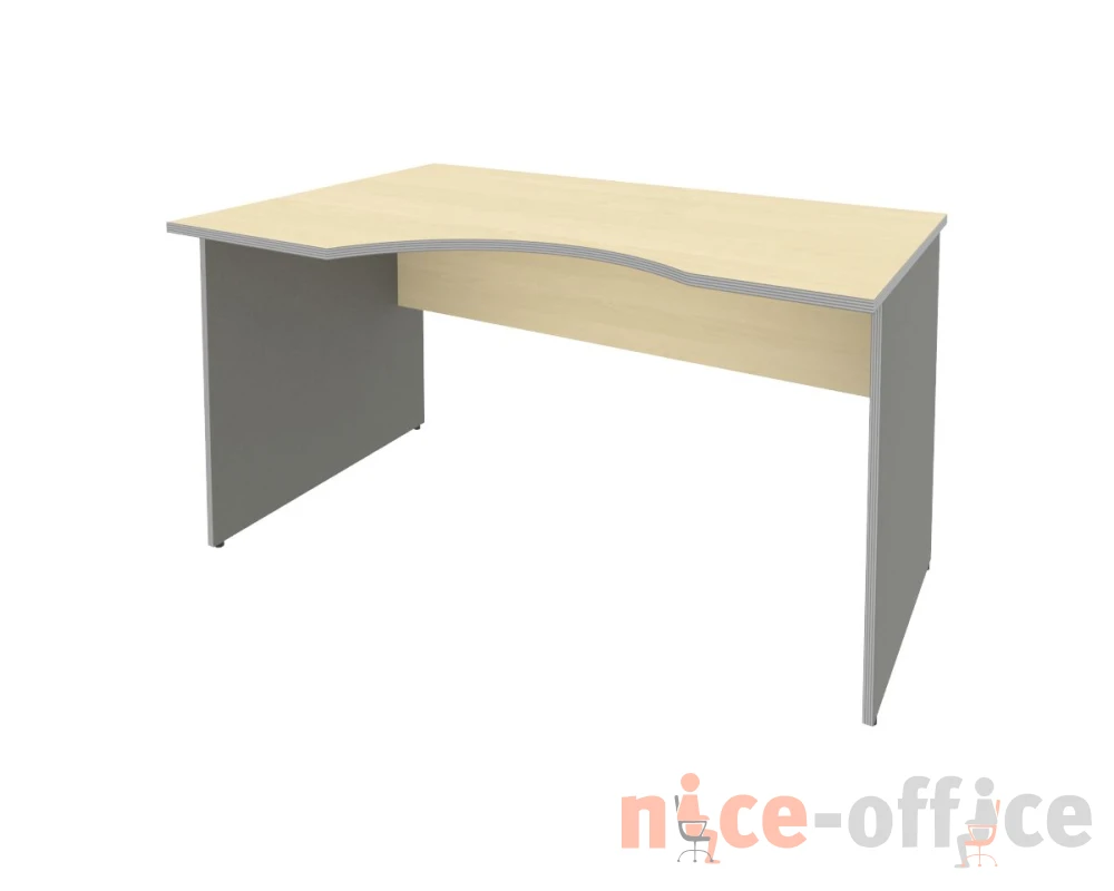 Офисный стол криволинейный левый 1400x900x755 Рива / Riva