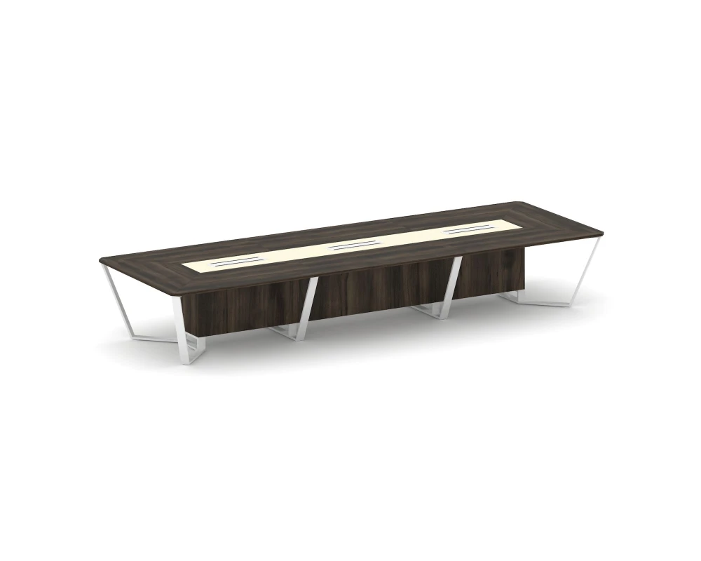 Стол переговорный прямоугольный ЛДСП/краш. металл/МДФ 4800x1600x750 Стил Мит / Steel Meet