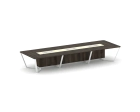 Стол переговорный прямоугольный ЛДСП/краш. металл/МДФ 4800x1600x750 Стил Мит / Steel Meet images