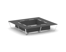 Стол переговорный квадратный ЛДСП/нерж. сталь 4000x4000x750 Стил Мит / Steel Meet images