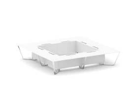 Стол переговорный квадратный ЛДСП/нерж. сталь 4000x4000x750 Стил Мит / Steel Meet images