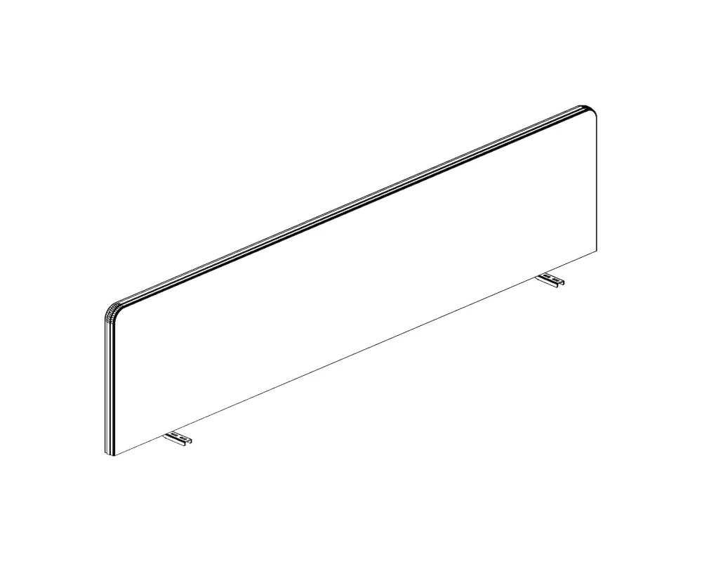 Экран фронтальный Ткань+AL кант 980х28х525 Стайл Проджект / Style Project