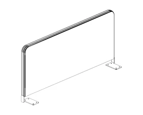 Экран боковой Ткань+AL кант 980х28х297 Стайл Проджект / Style Project images