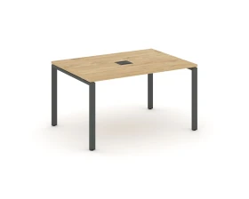 Стол переговорный на П-образном каркасе 60 мм с лючком 1380x980x750 Стайл Проджект / Style Project images