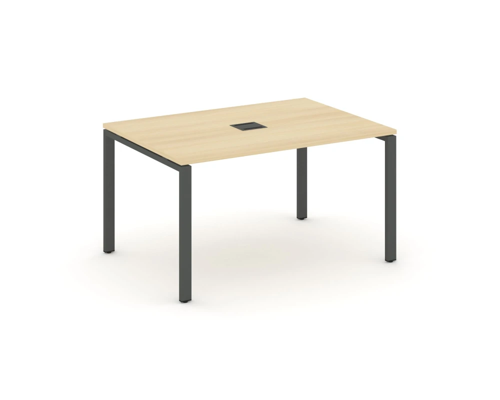 Стол переговорный на П-образном каркасе 60 мм с лючком 1380x980x750 Стайл Проджект / Style Project